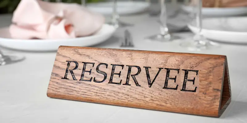 photo table réservée